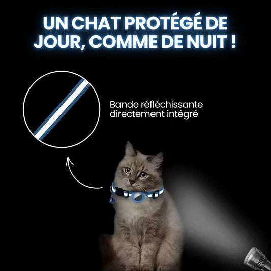 Collier Réfléchissant avec Support AirTag – Chat & Chien | Trakoo - TraKoo