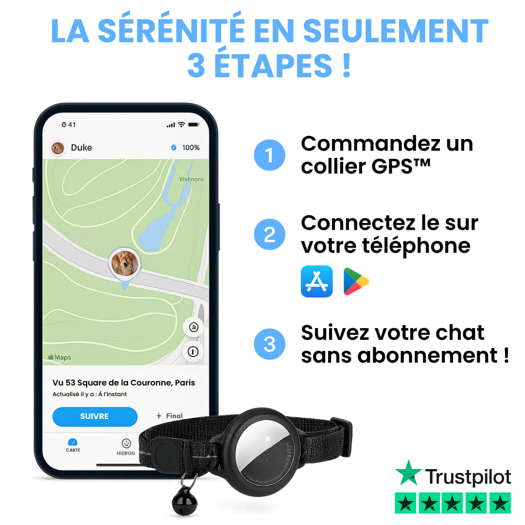 Collier AirTag Réfléchissant – Trakoo