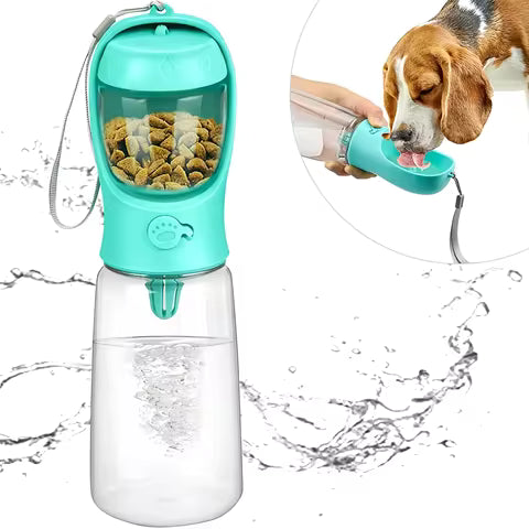 Bouteille d'eau portable pour chien 3 en 1