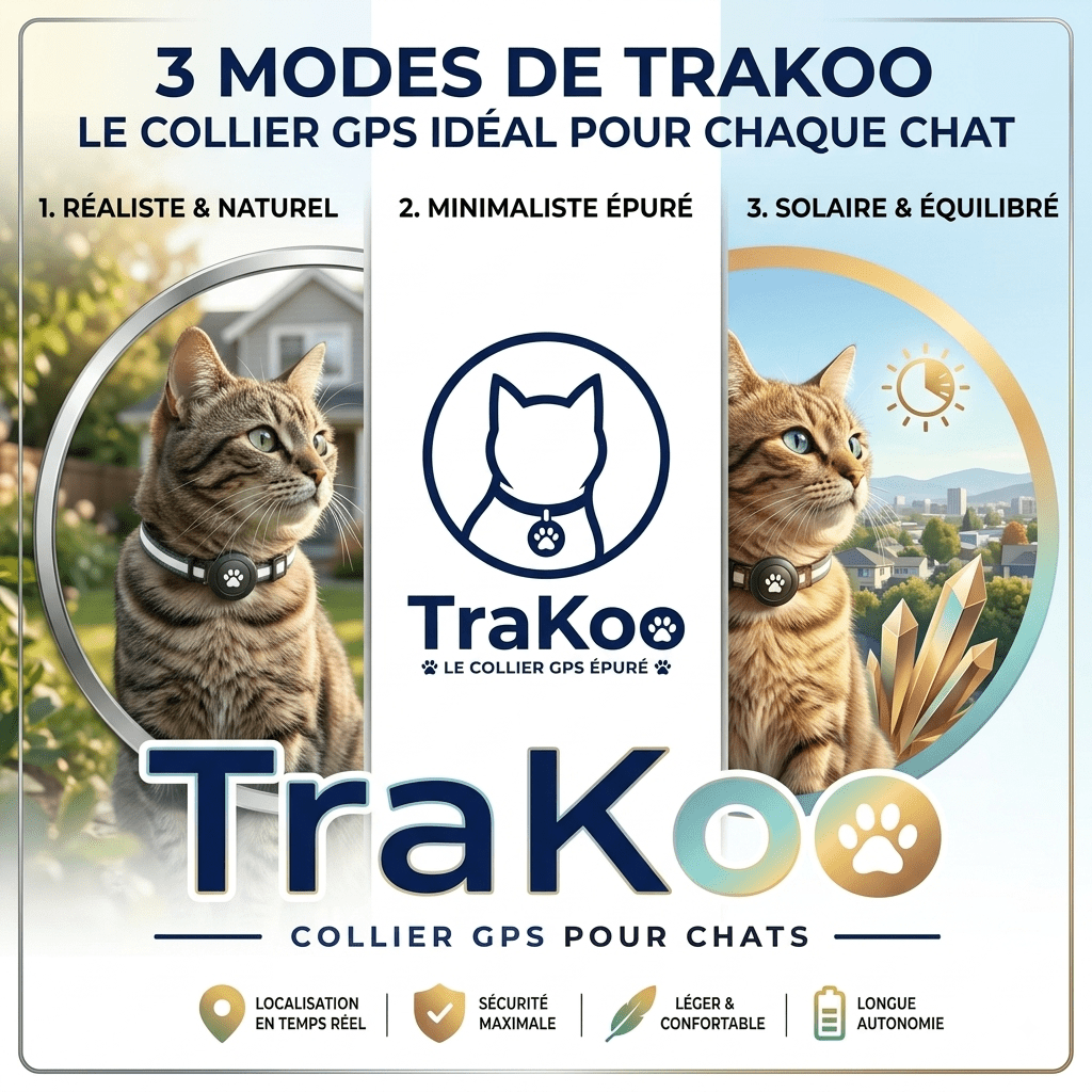 Collier Réfléchissant avec Support AirTag – Chat & Chien | Trakoo - TraKoo
