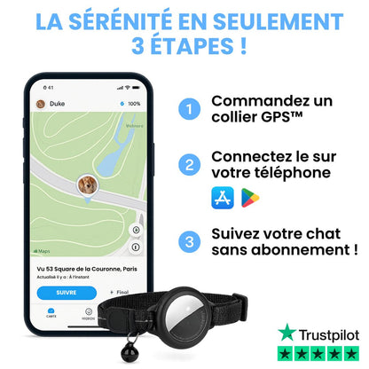 Collier Réfléchissant avec Support AirTag – Chat & Chien | Trakoo - TraKoo