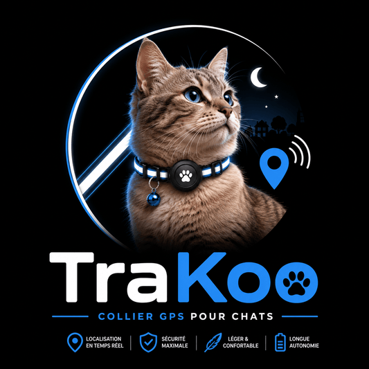 Collier Réfléchissant avec Support AirTag – Chat & Chien | Trakoo - TraKoo