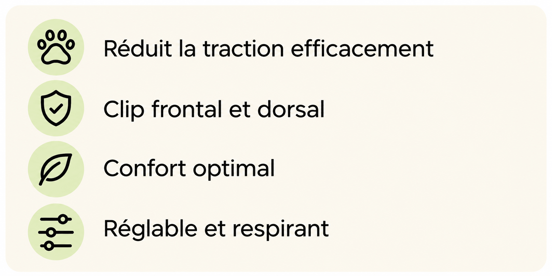 Avantages du harnais anti-traction